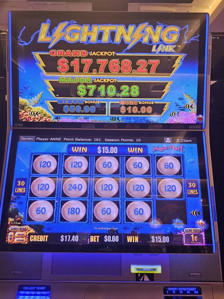Jackpot slot machine at Crown Perth